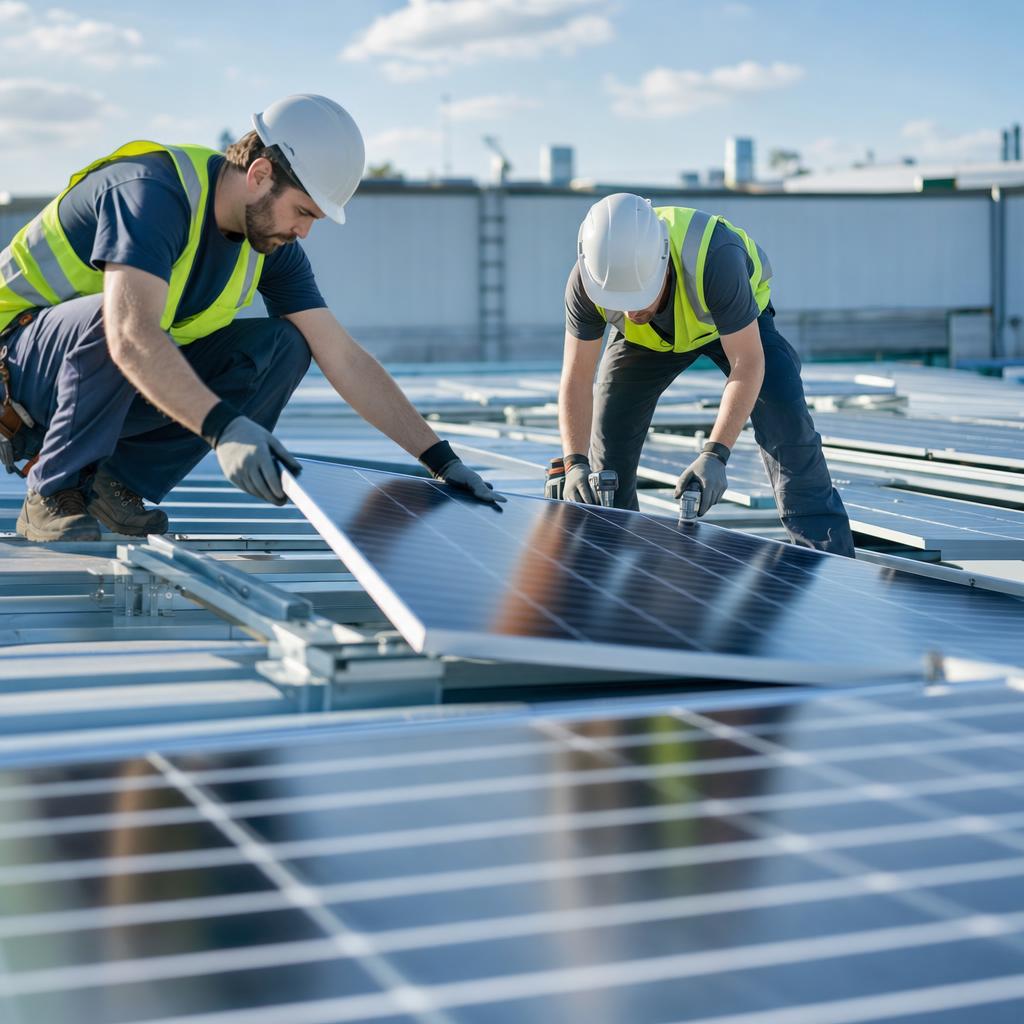 Thi công EPC điện mặt trời mái nhà xưởng